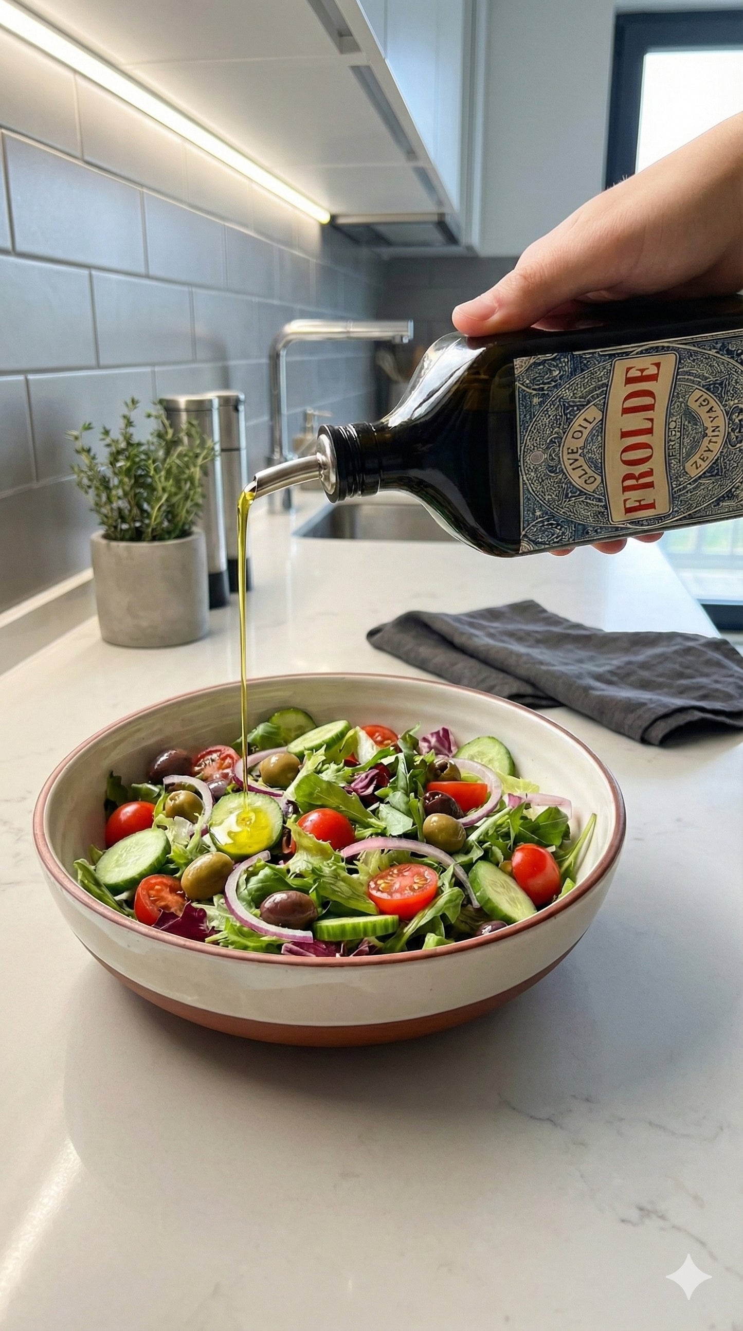 2'li Amber 500 ml Cam Yassı Ayçiçek Yağı Zeytinyağı Şişesi Yağdanlık