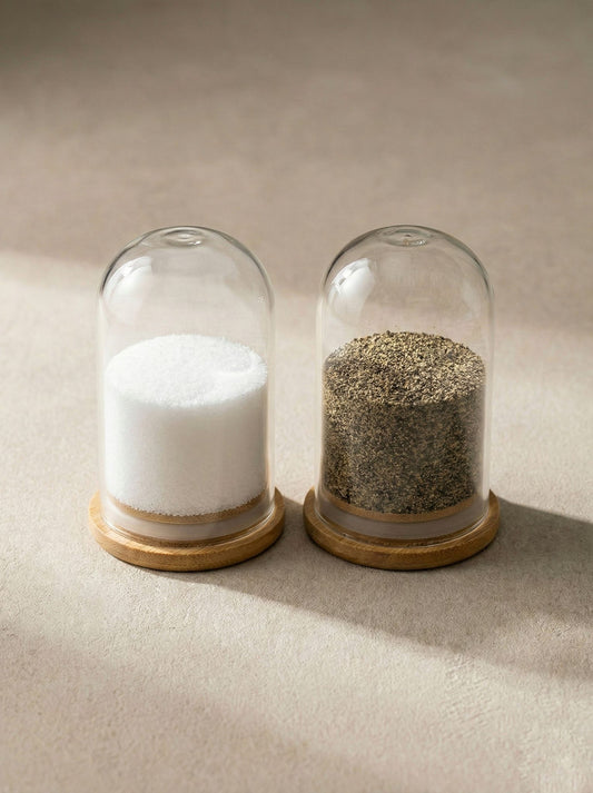 Bambu Cam Tuzluk & Baharatlık Seti 2’li