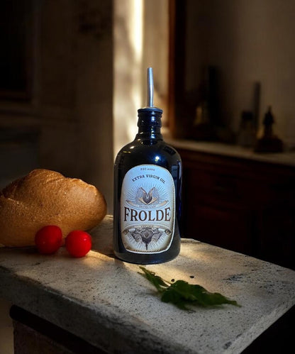 Amber 500 ml Cam Zeytinyağı Yağdanlık Şişesi Vintage Ayçiçek Yağlık