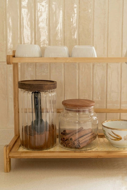 Bambu Tezgah Üstü Hazeran Bulaşıklık Organizer Düzenleyici 40x14,5x16 cm