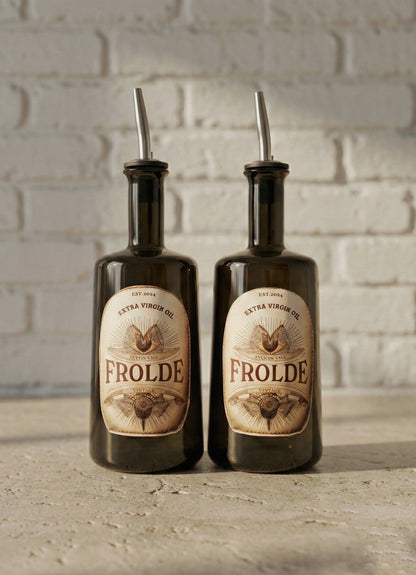 2'li Amber 500 ml Cam Ayçiçek Yağı Zeytinyağı Şişesi Yağdanlık