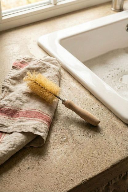 Doğal Tampiko Otu Dekoratif Mühür Bulaşık Fırçası, Meyve Sebze Temizleme Fırçası