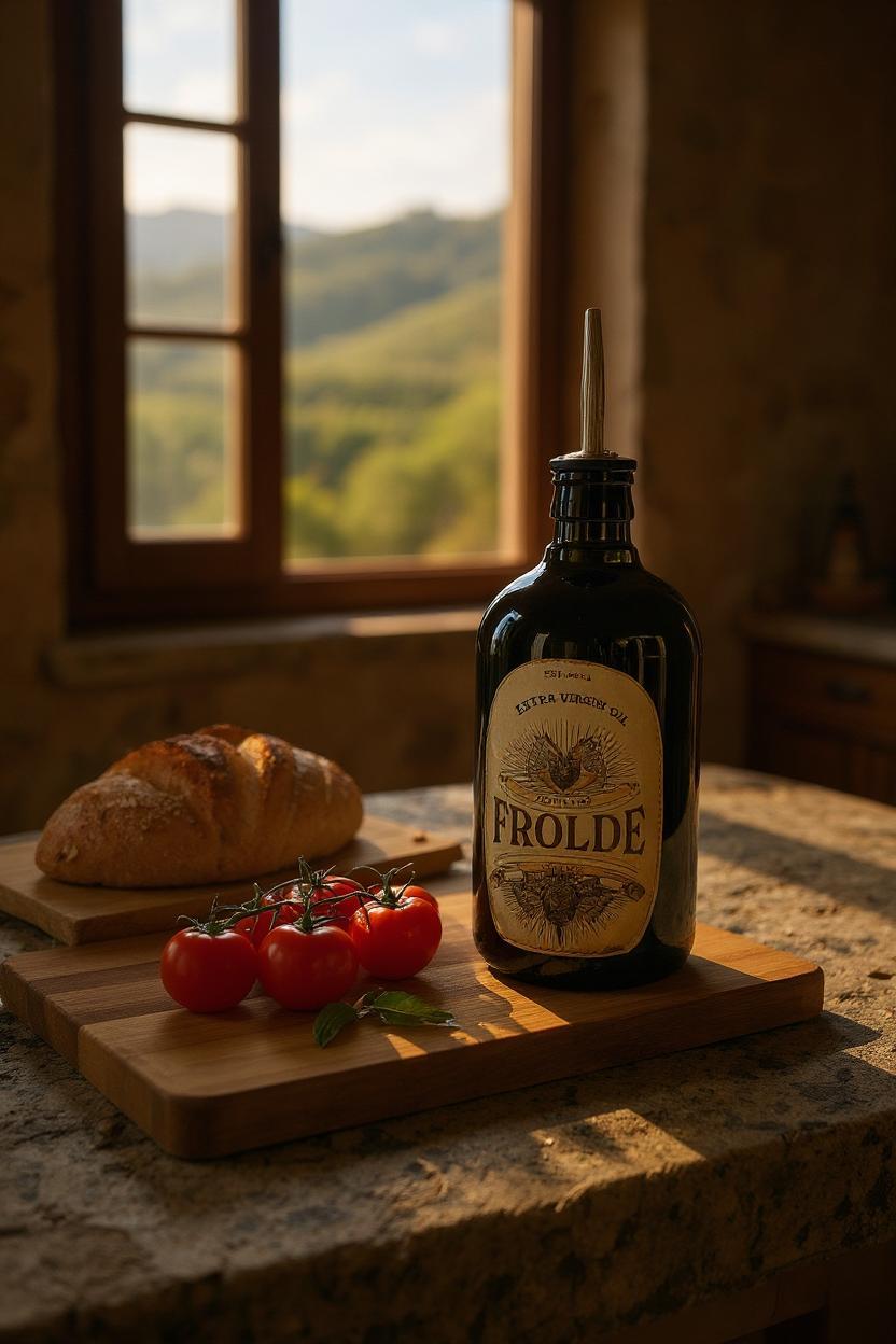 Amber 500 ml Cam Zeytinyağı Yağdanlık Şişesi Vintage Ayçiçek Yağlık