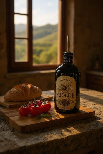 Amber 500 ml Cam Zeytinyağı Yağdanlık Şişesi Vintage Ayçiçek Yağlık