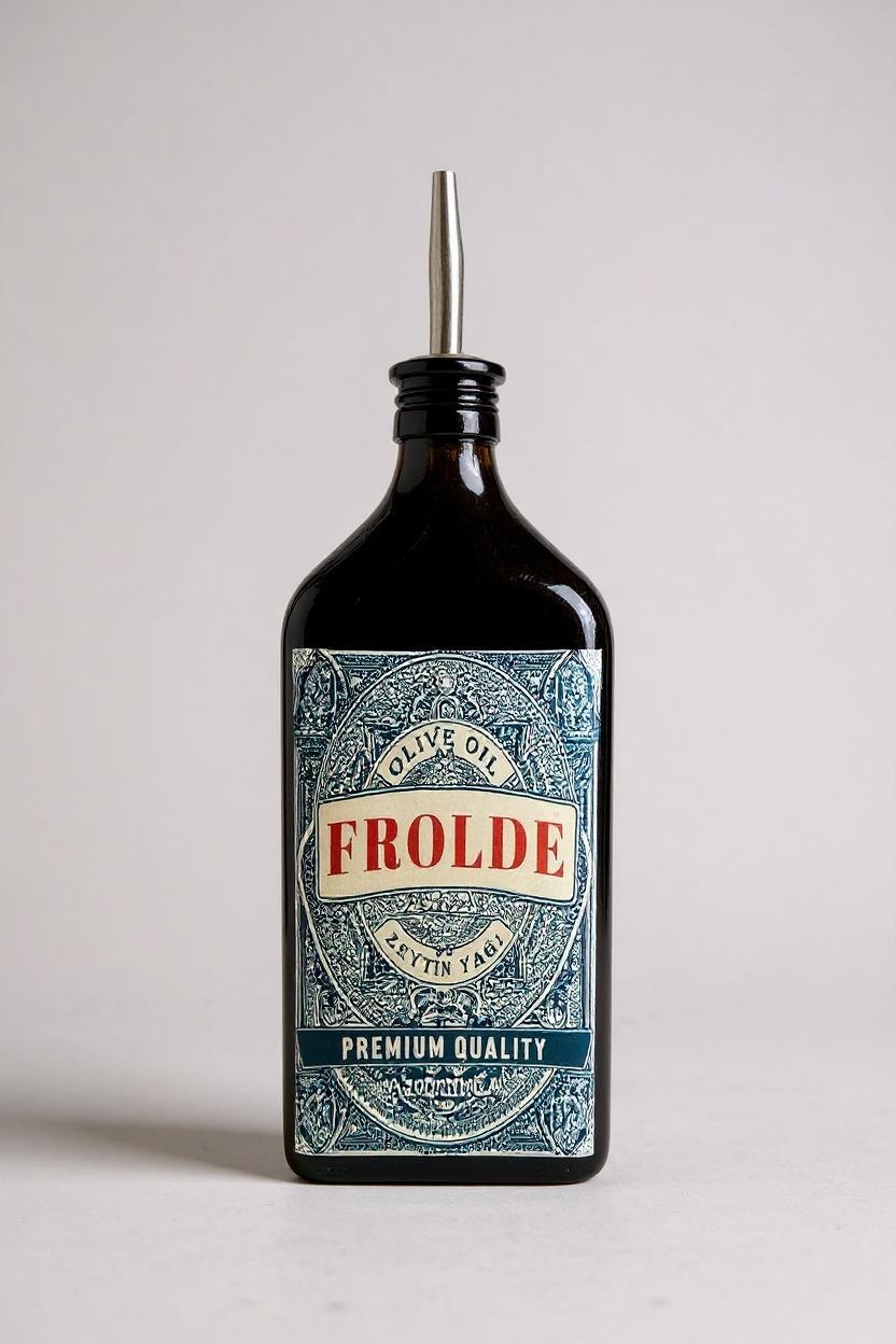 Ahşap Stantlı 2'li Amber 500 ml Yassı Cam Ayçiçek Yağı Zeytinyağı Şişesi Yağdanlık