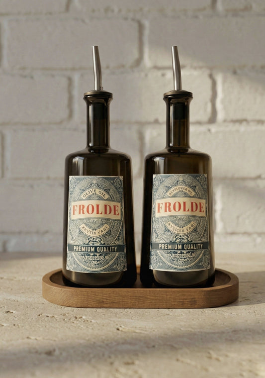 2'li Amber 500 ml Cam Ayçiçek Yağı Zeytinyağı Şişesi Yağdanlık