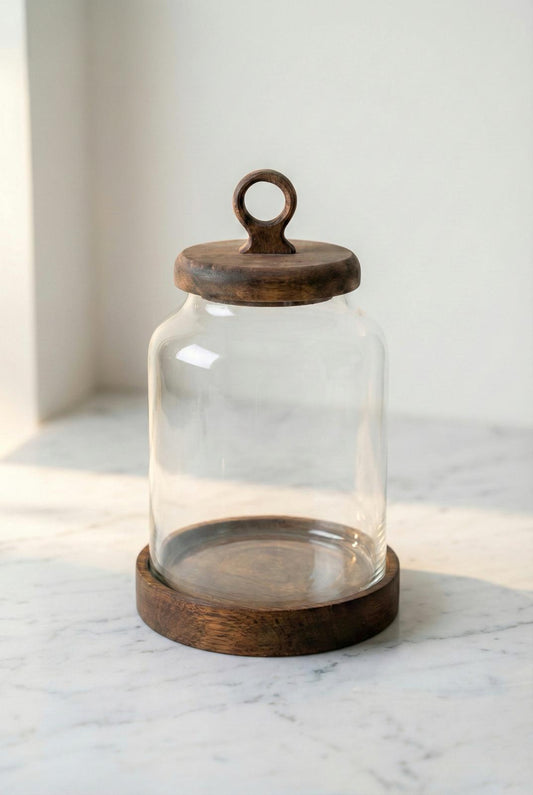 Ring Vakumlu Akasya Kapaklı Kavanoz 1100 ml (Tekli)