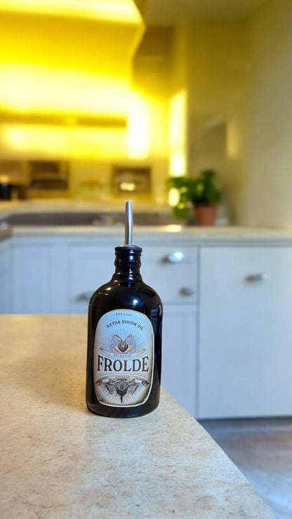 Amber 500 ml Cam Zeytinyağı Yağdanlık Şişesi Vintage Ayçiçek Yağlık