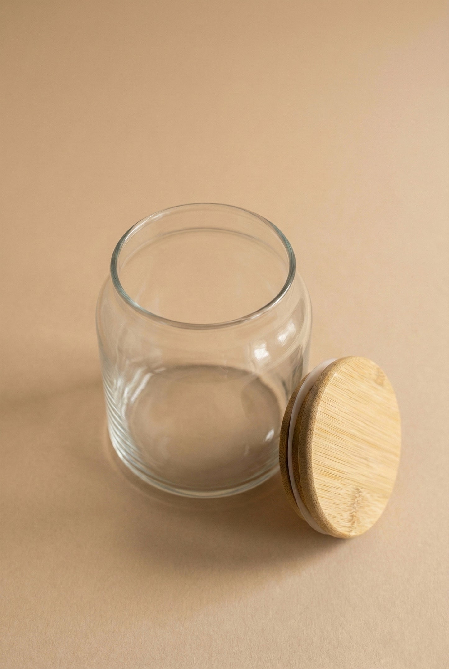 Bambu Kapaklı Vakumlu 6lı Cam Baharatlık Kavanoz 290 ml