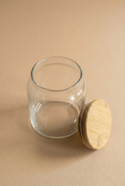 Bambu Kapaklı Vakumlu 6lı Cam Baharatlık Kavanoz 290 ml