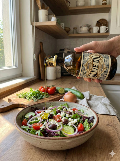 Amber 2’li 500 ml Retro Cam Ayçiçek Yağı Zeytinyağı Yağdanlık Yağlık Vintage