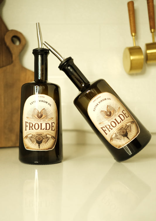 2'li Amber 500 ml Cam Ayçiçek Yağı Zeytinyağı Şişesi Yağdanlık