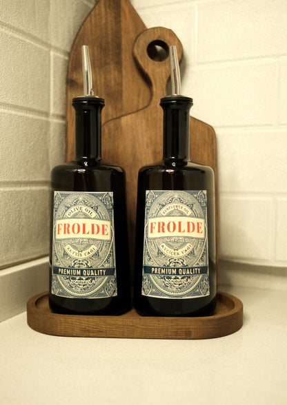 2'li Amber 500 ml Cam Ayçiçek Yağı Zeytinyağı Şişesi Yağdanlık