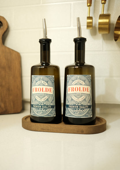 2'li Amber 500 ml Cam Ayçiçek Yağı Zeytinyağı Şişesi Yağdanlık