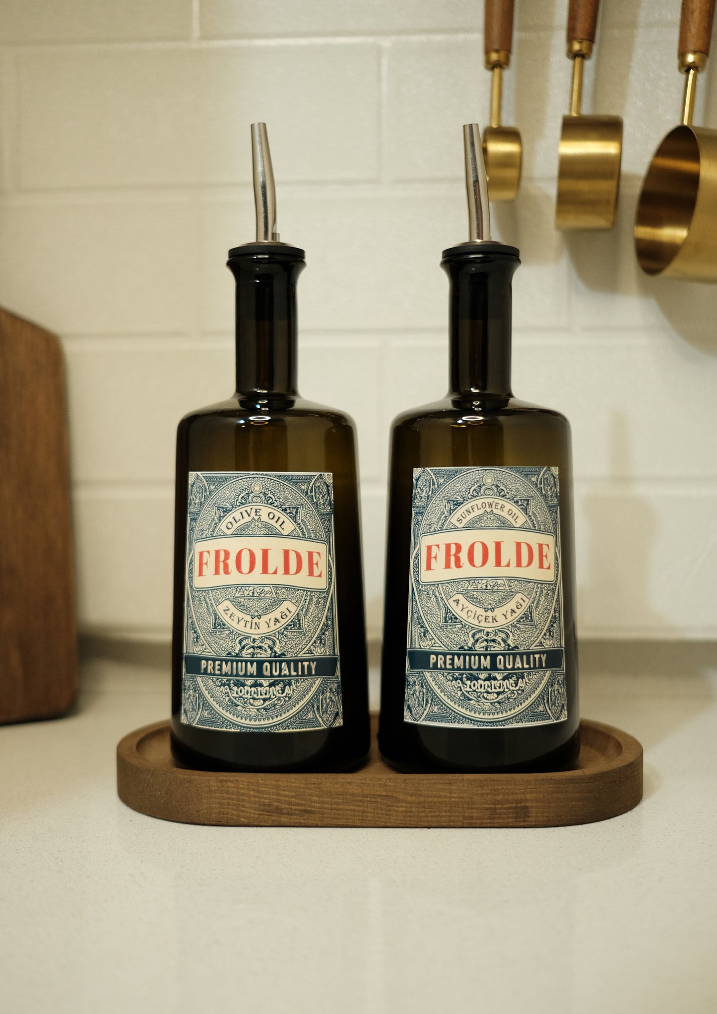 2'li Amber 500 ml Cam Ayçiçek Yağı Zeytinyağı Şişesi Yağdanlık