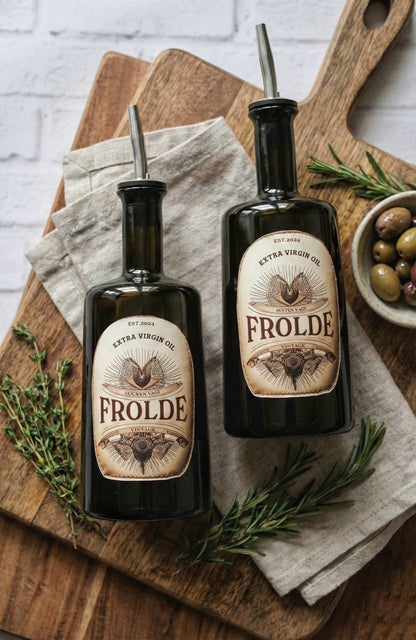 2'li Amber 500 ml Cam Ayçiçek Yağı Zeytinyağı Şişesi Yağdanlık