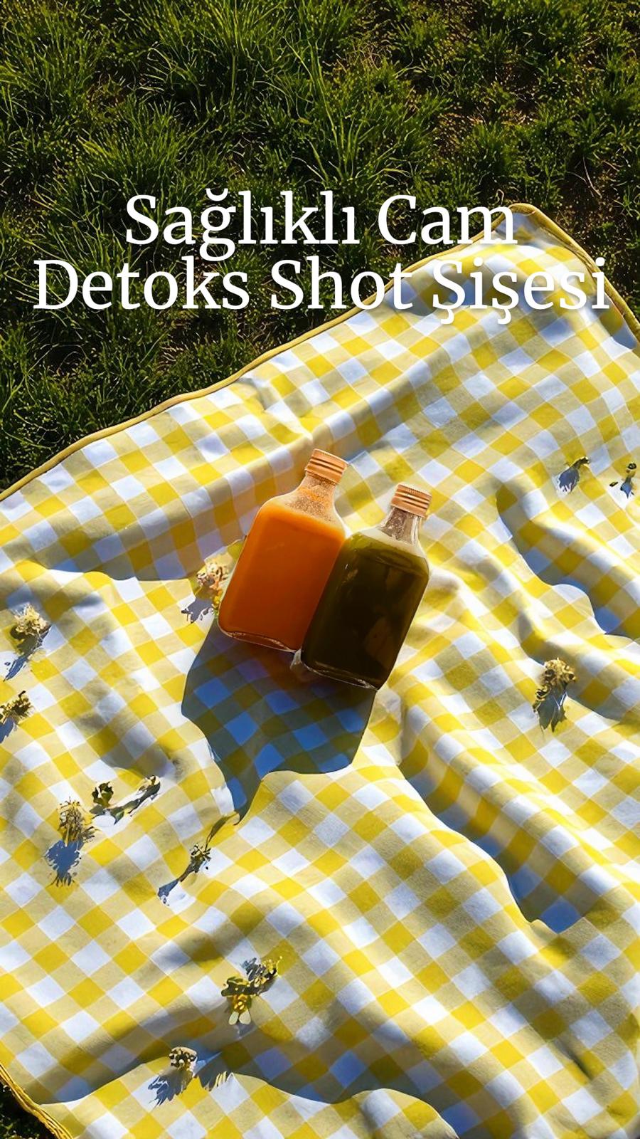 6’lı Sızdırmaz Gold Metal Kapaklı Cold Brew Kahve Detoks Yassı Cam Şişe 200 ml